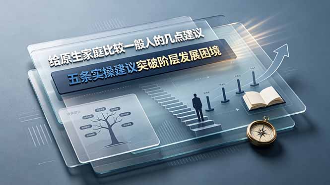 （19194期）付费文章：给原生家庭比较一般人的几点建议，五条实操建议突破阶层发展困境-九节课