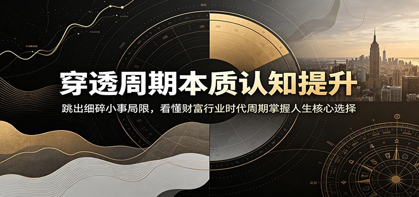 穿透周期本质认知提升：跳出细碎小事局限，看懂财富行业时代周期掌握人生核心选择-九节课