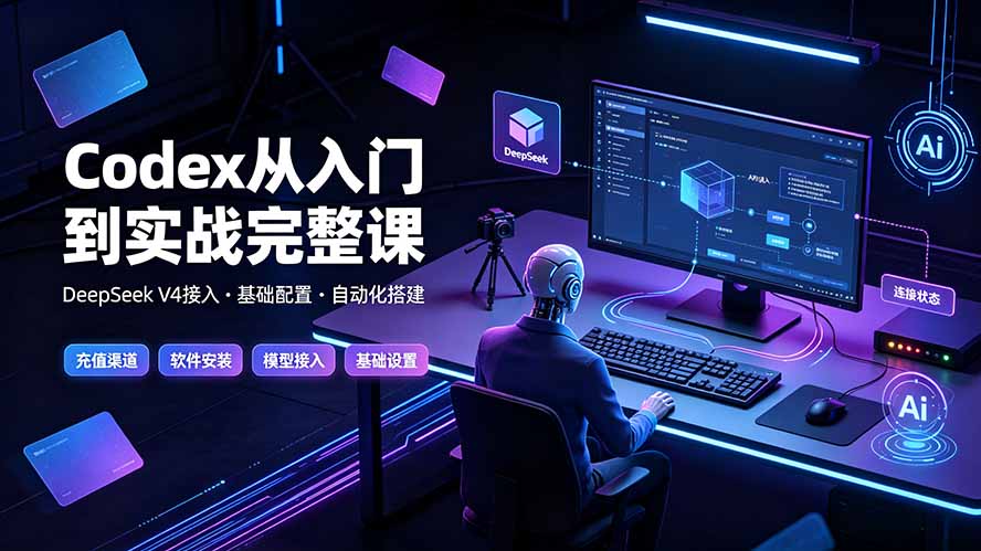 （19257期）Codex从入门到实战完整课｜充值·安装·接入DeepSeek，记忆·插件·Skill·CLI·MCP全拆解-九节课
