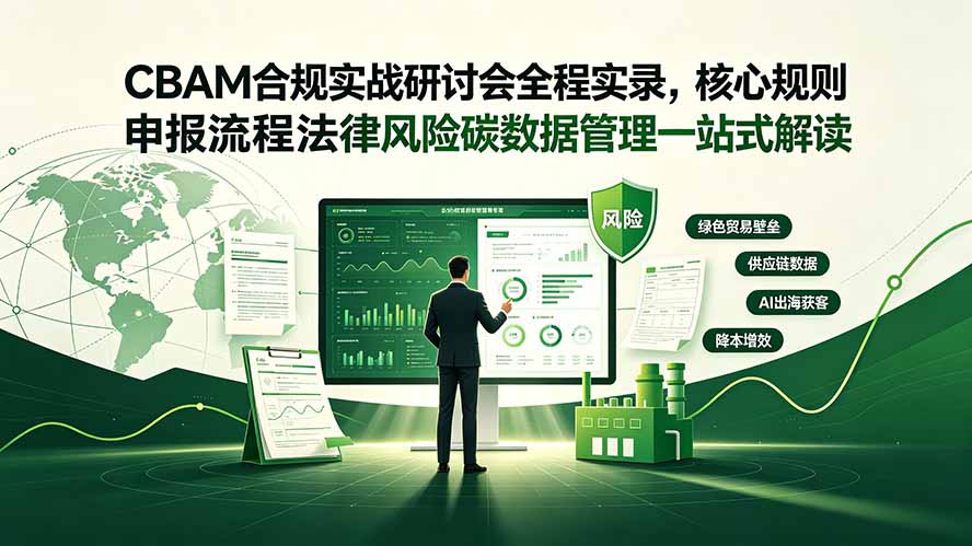 （19235期）CBAM合规实战研讨会全程实录，核心规则申报流程法律风险碳数据管理一站式解读-九节课