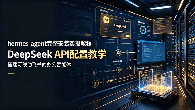 (19128期)hermes-agent完整安装实操教程,DeepSeek API配置教学,搭建可联动飞书的办公智能体-九节课