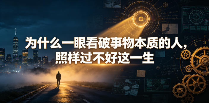 付费文章：为什么一眼看破事物本质的人，照样过不好这一生-九节课