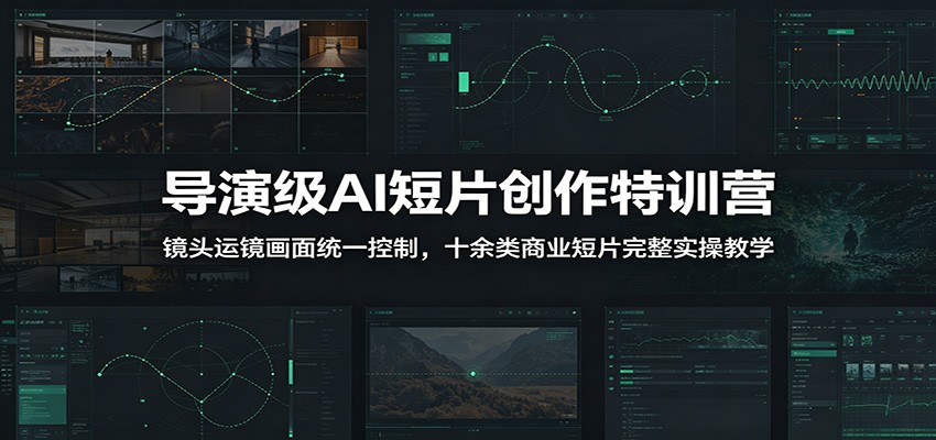 导演级AI短片创作特训营：镜头运镜画面统一控制，十余类商业短片完整实操教学（更新）-九节课