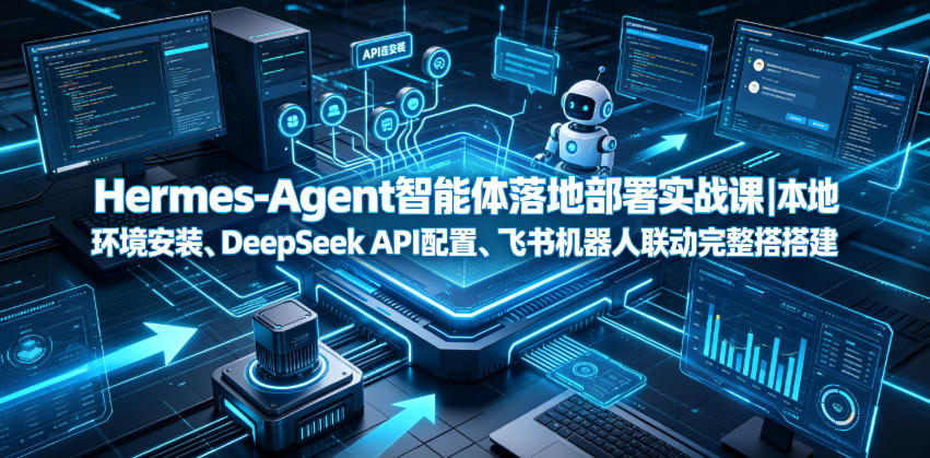 Hermes-Agent智能体落地部署实战课｜本地环境安装、DeepSeek API配置、飞书机器人联动完整搭建教程-九节课
