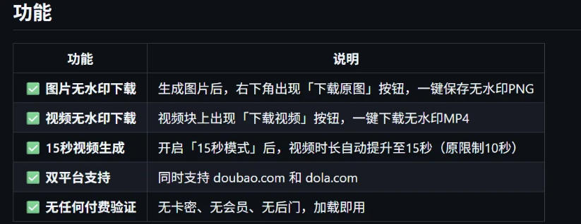 图片[3]-豆包生成15秒视频——浏览器插件，开源免费，纯净无验证，无需任何激活码-九节课