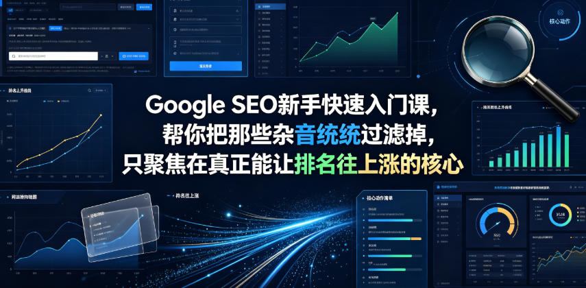 Google SEO新手快速入门课，帮你把那些杂音统统过滤掉，只聚焦在真正能让排名往上涨的核心动作【原创双语字幕】-九节课
