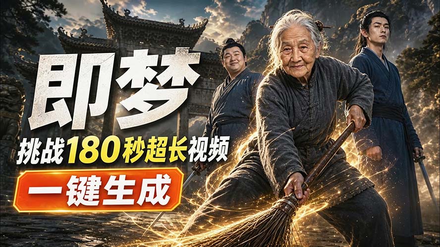 （20112期）即梦挑战180秒超长视频！一键生成3分钟电影？完整制作流程详细分享！-九节课