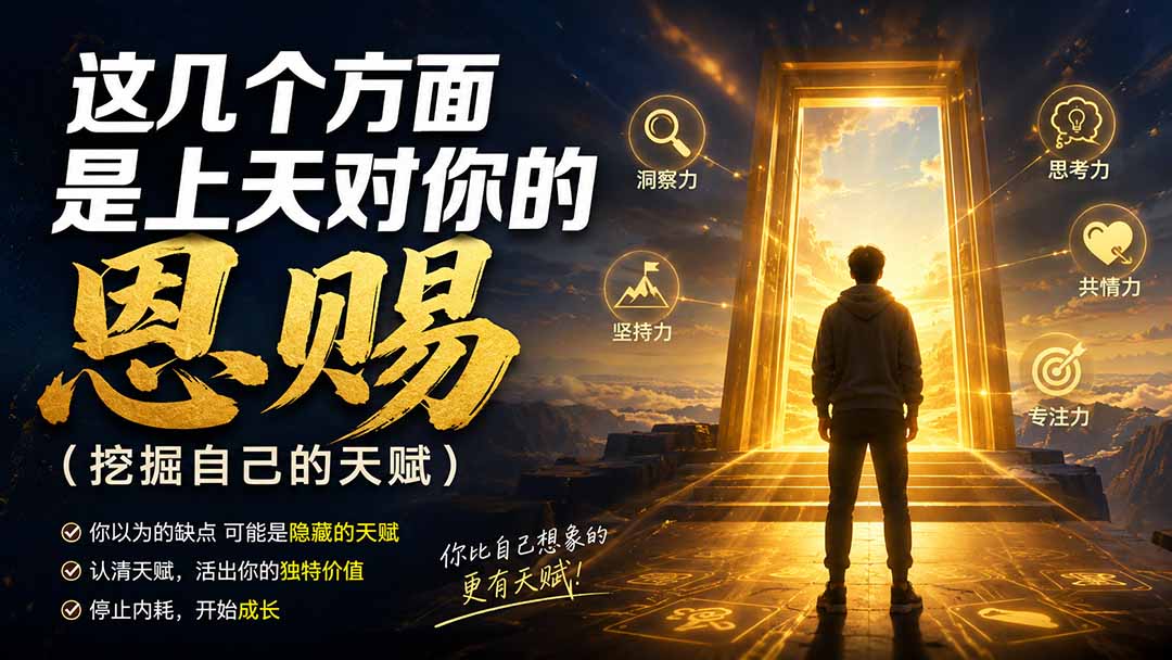 （19964期）付费文章：这几个方面是上天对你的恩赐（挖掘自己的天赋）-九节课