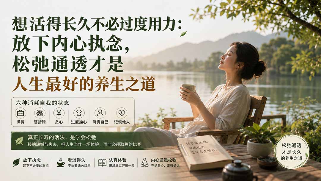 （20007期）付费文章：想活得长久不必过度用力：放下内心执念，松弛通透才是人生最好的养生之道-九节课