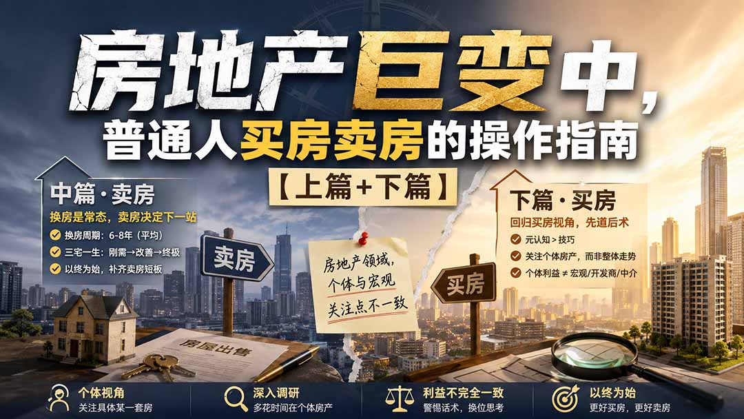 （20021期）付费文章：房地产巨变中，普通人买房卖房的操作指南【上篇+下篇】-九节课
