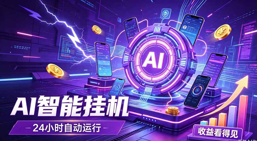 （19755期）AI智能广告挂机，躺赚新模式 设备托管运行，解放双手持续变现-九节课