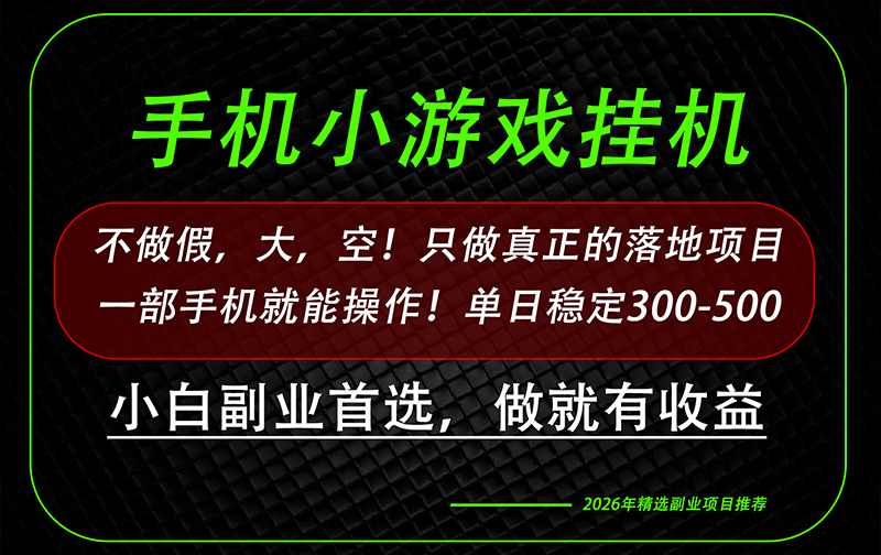 （20096期）这才是真正可落地项目！每天十几分钟就够了，轻松日入500+，长期稳定可做！-九节课
