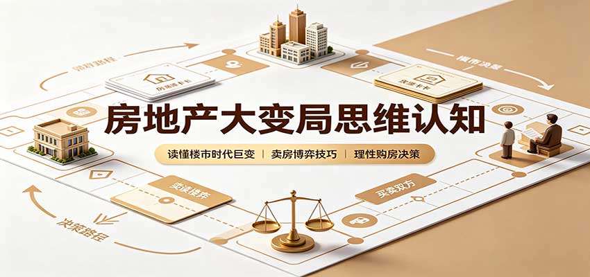 房地产大变局思维认知：读懂楼市时代巨变，卖房博弈技巧，理性购房决策-九节课