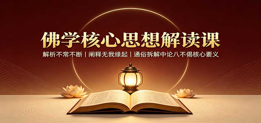 佛学核心思想解读课：解析不常不断，阐释无我缘起，通俗拆解中论八不偈核心要义-九节课