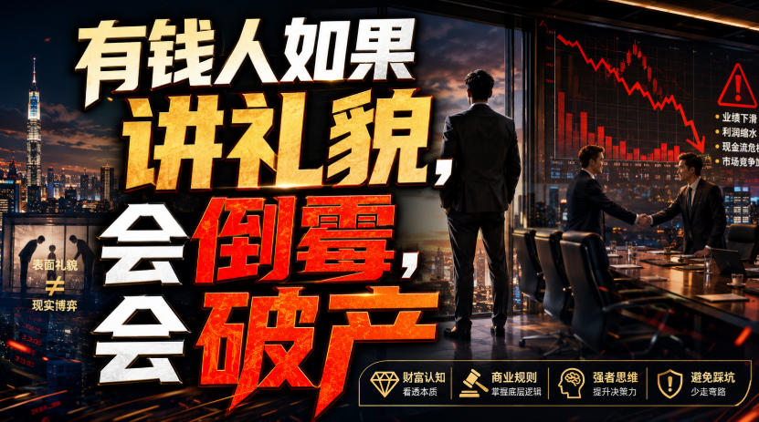 付费文章：有钱人如果讲礼貌，会倒霉，会破产-九节课