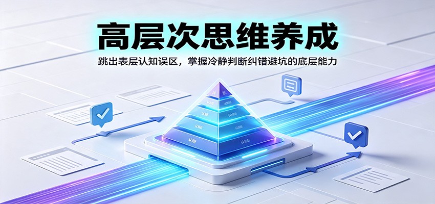 高层次思维养成：跳出表层认知误区，掌握冷静判断纠错避坑的底层能力-九节课