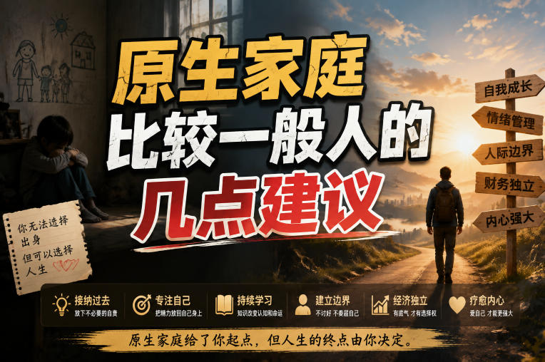 付费文章：给原生家庭比较一般人的几点建议-九节课
