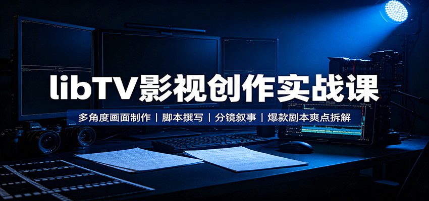 libTV影视创作实战课：多角度画面制作，脚本撰写，分镜叙事，爆款剧本爽点拆解-九节课
