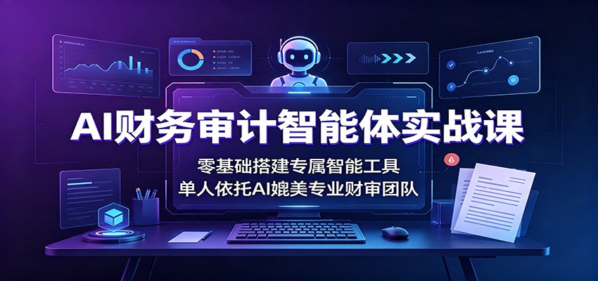 AI财务审计智能体实战课：零基础搭建专属智能工具，单人依托AI媲美专业财审团队-九节课