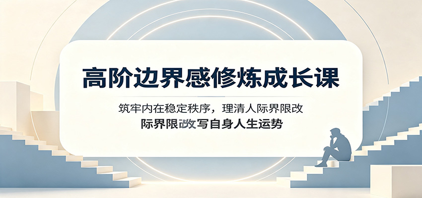 高阶边界感修炼成长课：筑牢内在稳定秩序，理清人际界限改写自身人生运势-九节课