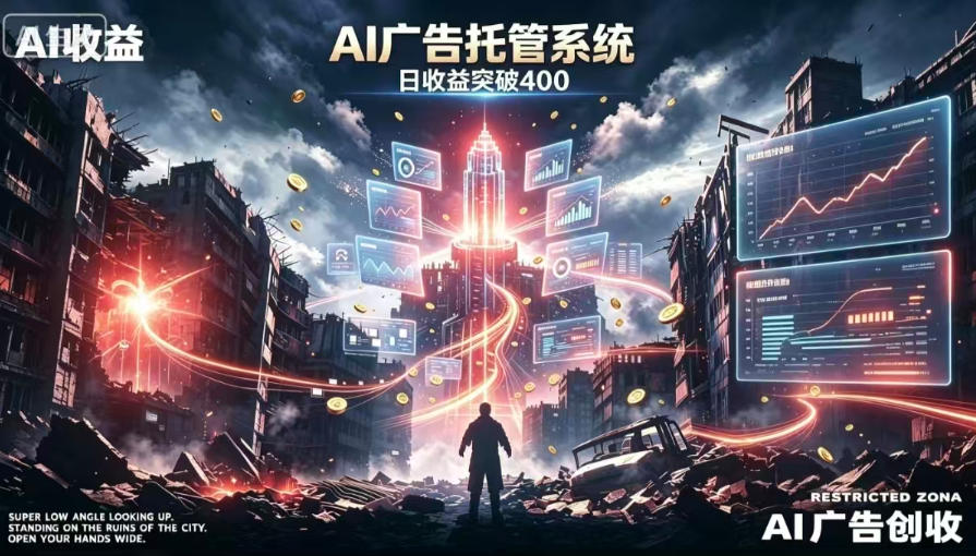 AI智能广告，全自动化运行，单日可达400+，小白新手0基础上手【揭秘】-九节课