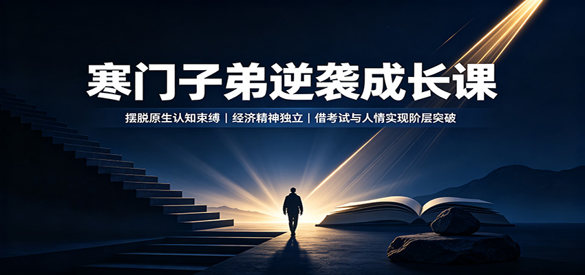 寒门子弟逆袭成长课：摆脱原生认知束缚，经济精神独立，借考试与人情实现阶层突破-九节课