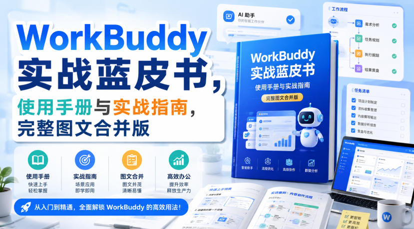 WorkBuddy实战蓝皮书，使用手册与实战指南，完整图文合并版-九节课