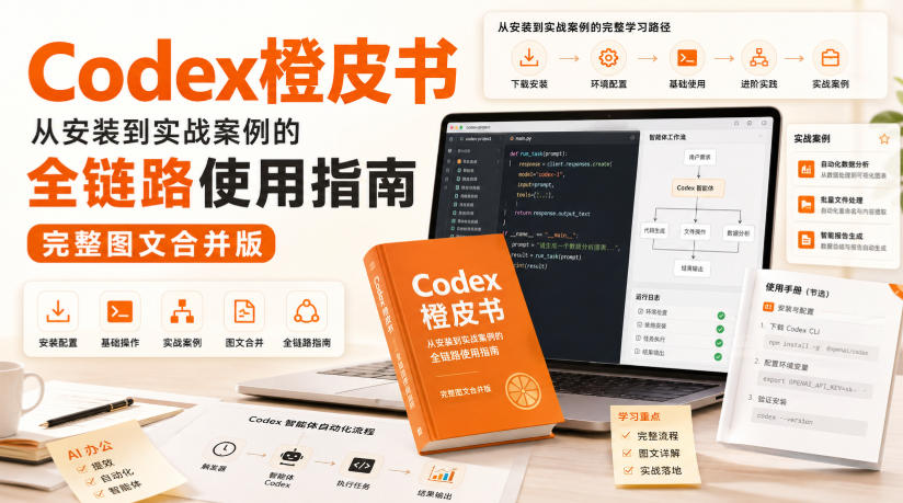 Codex橙皮书，从安装到实战案例的全链路使用指南，完整图文合并版-九节课