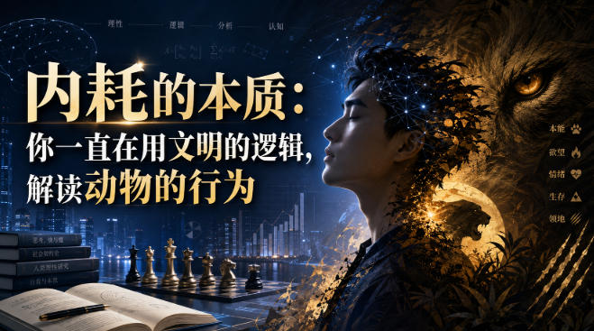 付费文章：内耗的本质：你一直在用文明的逻辑，解读动物的行为-九节课