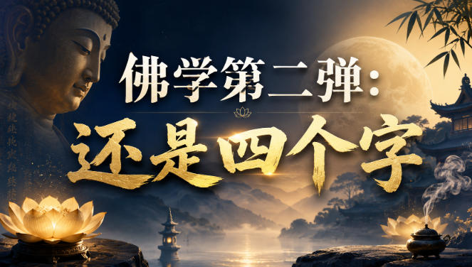 付费文章：佛学第二弹：还是四个字-九节课