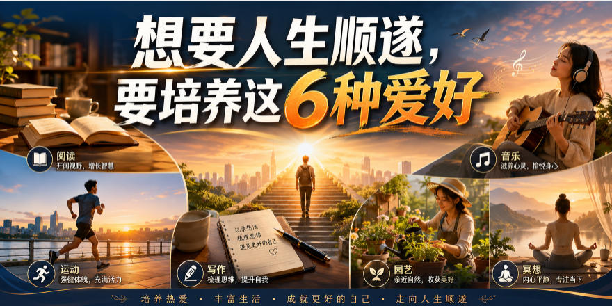 公众号付费文章：想要人生顺遂，要培养这6种爱好-九节课