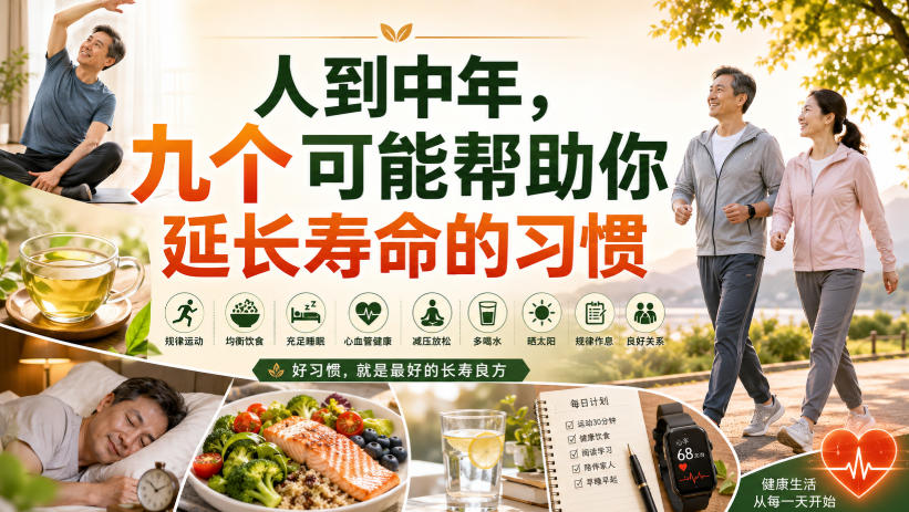 付费文章：人到中年，九个可能帮助你延长寿命的习惯-九节课