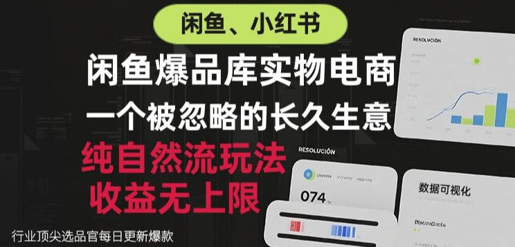 闲鱼小红书实物电商，纯自然流玩法，一个被忽略的长久生意，收益无上限【揭秘】-九节课