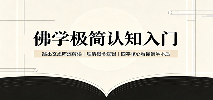 佛学极简认知入门：跳出玄虚晦涩解读，理清概念逻辑，四字核心看懂佛学本质-九节课