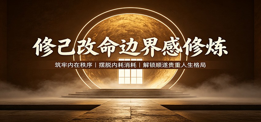 修己改命边界感修炼：筑牢内在秩序，摆脱内耗消耗，解锁顺遂贵重人生格局-九节课