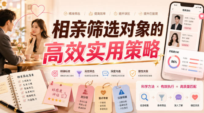 付费文章：相亲筛选对象的高效实用策略-九节课