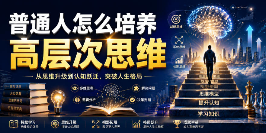 公众号付费文章：普通人怎么培养高层次思维-九节课