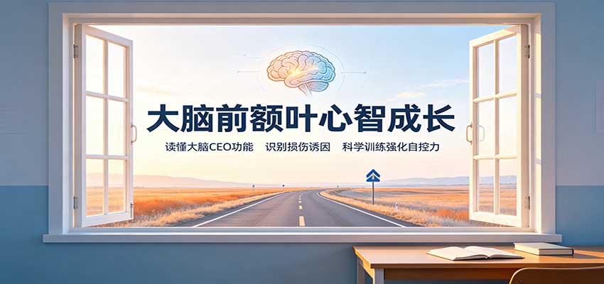 大脑前额叶心智成长：读懂大脑CEO功能，识别损伤诱因，科学训练强化自控力-九节课