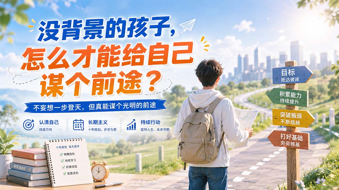 （20180期）付费文章：没背景的孩子，怎么才能给自己谋个前途？-九节课