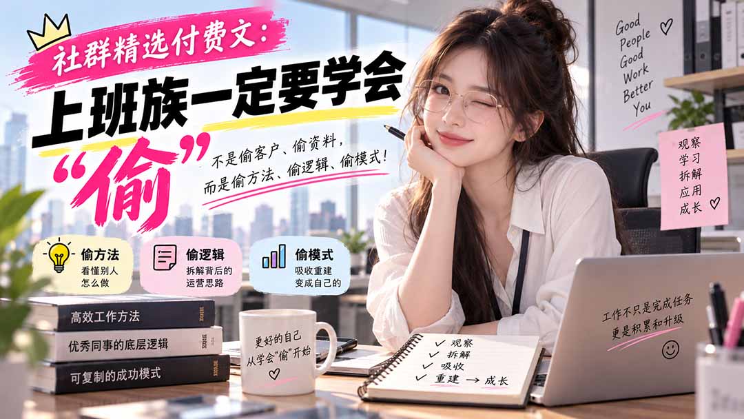 （20423期）社群精选付费文：上班族一定要学会“偷“-九节课