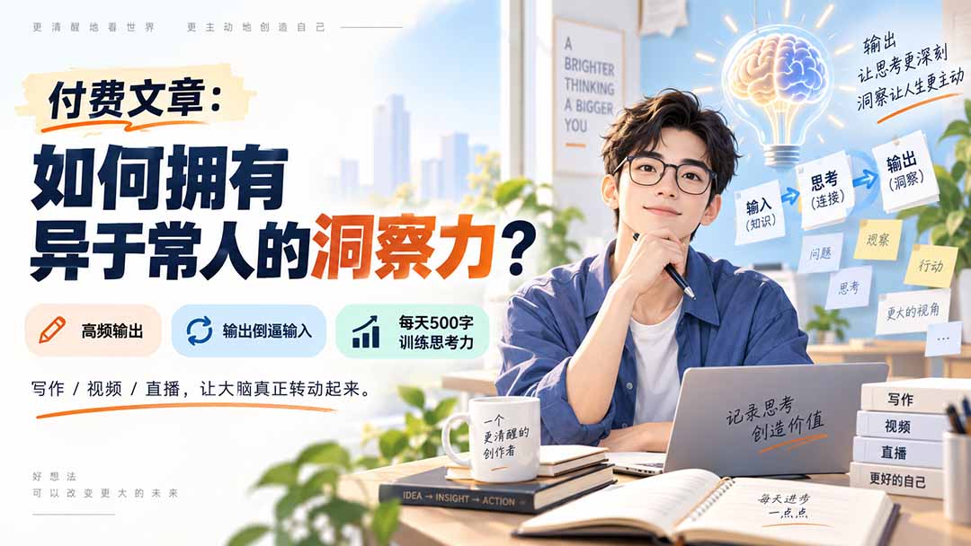 （20558期）付费文章：如何拥有异于常人的洞察力？-九节课