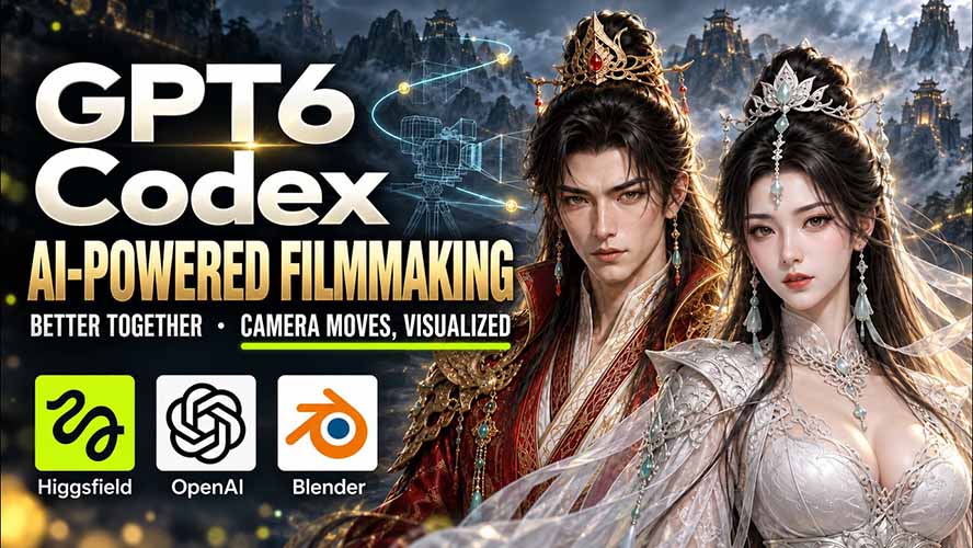 （20561期）GPT-6 Astra×Codex高智能制作视频！联手Higgsfield，运镜可视化实战-九节课