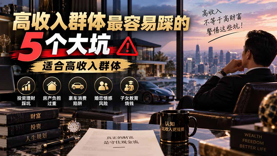 （20289期）付费文章：高收入群体最容易踩的5个大坑，适合高收入群体-九节课