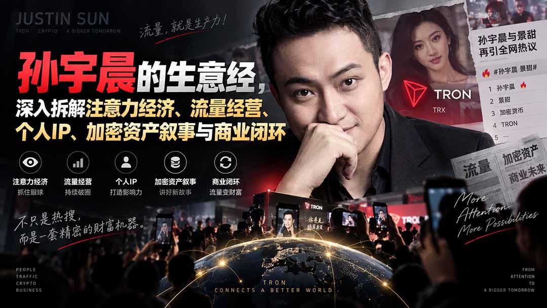 （20290期）某星球精华文章——孙宇晨的生意经，深入拆解注意力经济、流量经营、个人IP、加密资产叙事与商业闭环-九节课