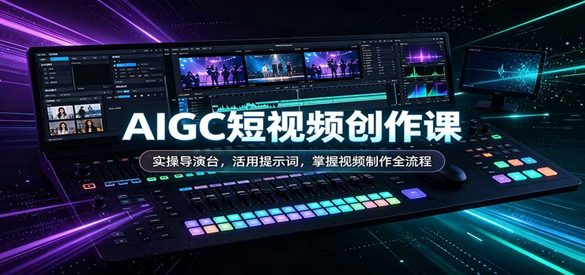 AIGC短视频创作课：实操导演台，活用提示词，掌握视频制作全流程-九节课