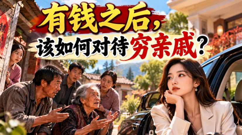 某公众号付费文章：有钱之后，该如何对待穷亲戚？-九节课