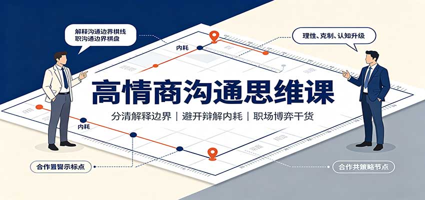 高情商沟通思维课：分清解释边界，避开辩解内耗，职场博弈干货-九节课