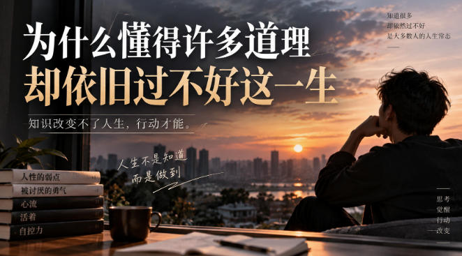 某社群精选文：为什么懂得许多道理却依旧过不好这一生？-九节课