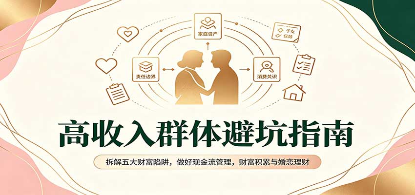 高收入群体避坑指南：拆解五大财富陷阱，做好现金流管理，财富积累与婚恋理财-九节课