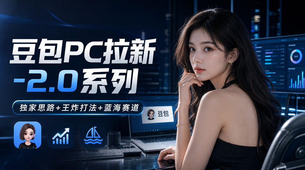 豆包PC拉新2.0系列-独家思路+王炸打法+蓝海赛道-九节课